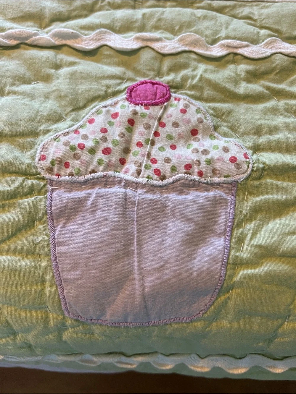 🧁Pottery Barn Kids Summer Birds Flowers Reversible Twin Quilt • Purple & Green